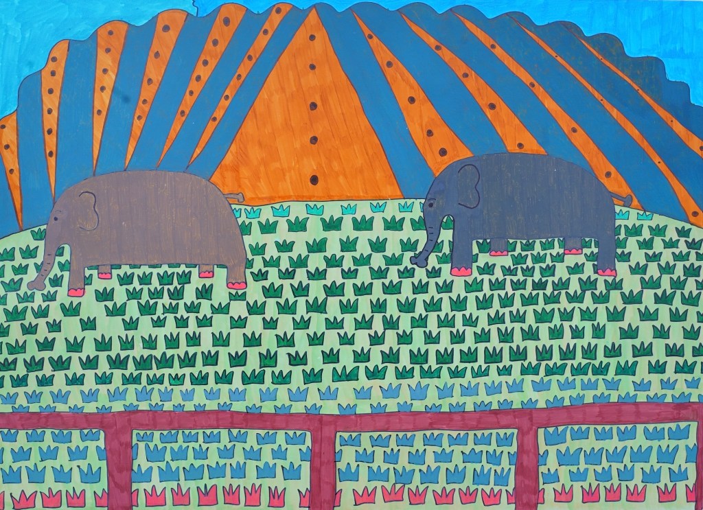 不想爬山的大象