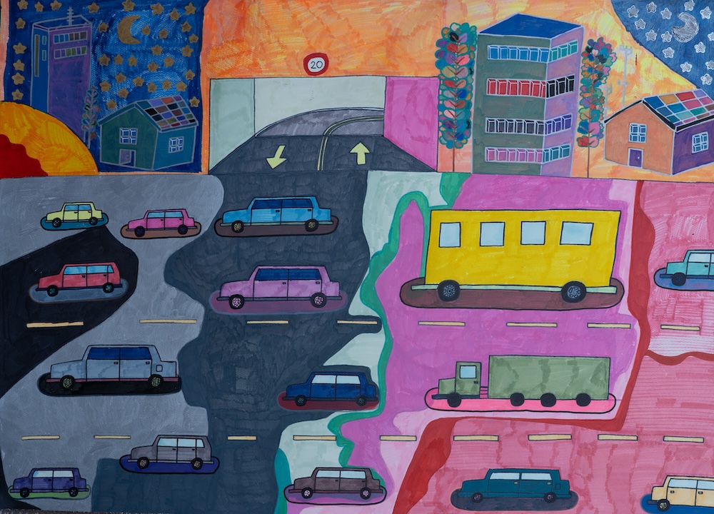 月光下的車水馬龍